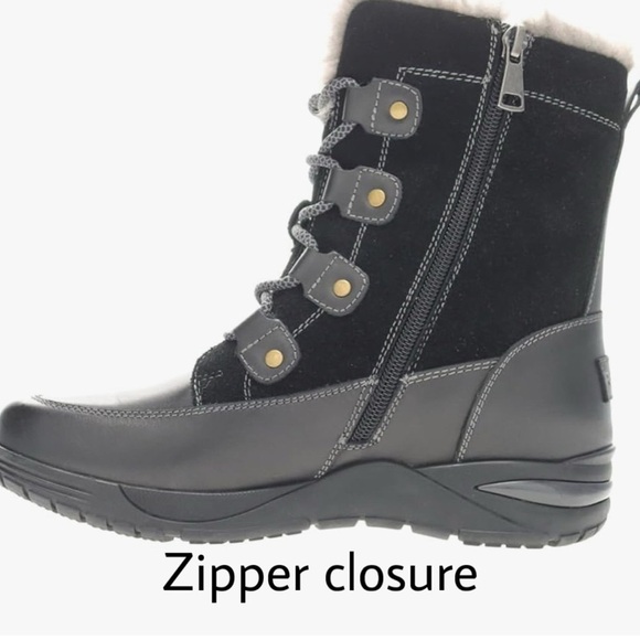 NWT Women's Dulcie Leather Suede Scotchgard Treated Mid-Calf Boot Black Size 6.5 - Picture 9 of 10